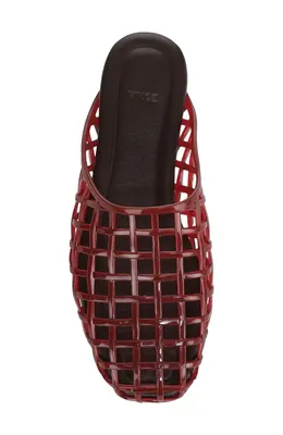 Vince Vince Barcelona Jelly Cage Mule in Poppy Red — Women Autumn burgundy Shoes