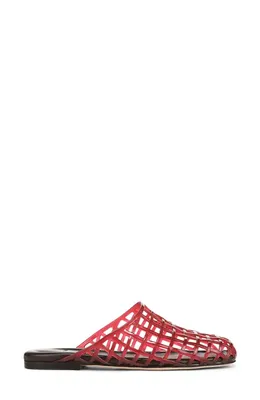 Vince Vince Barcelona Jelly Cage Mule in Poppy Red — Women Autumn burgundy Shoes