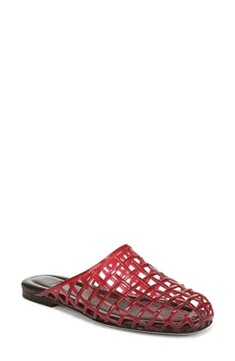 Vince Vince Barcelona Jelly Cage Mule in Poppy Red — Women Autumn burgundy Shoes