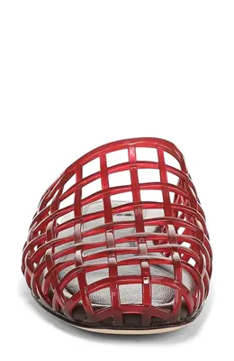 Vince Vince Barcelona Jelly Cage Mule in Poppy Red — Women Autumn burgundy Shoes