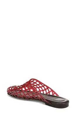Vince Vince Barcelona Jelly Cage Mule in Poppy Red — Women Autumn burgundy Shoes