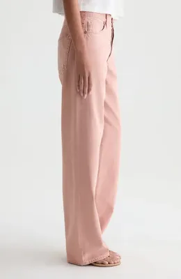 AG AG Billie High Waist Straight Leg Jeans in Sulfur Sparkling Rose — Women Spring pink Pants