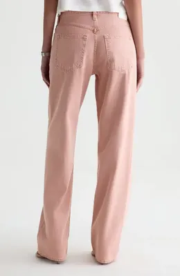 AG AG Billie High Waist Straight Leg Jeans in Sulfur Sparkling Rose — Women Spring pink Pants