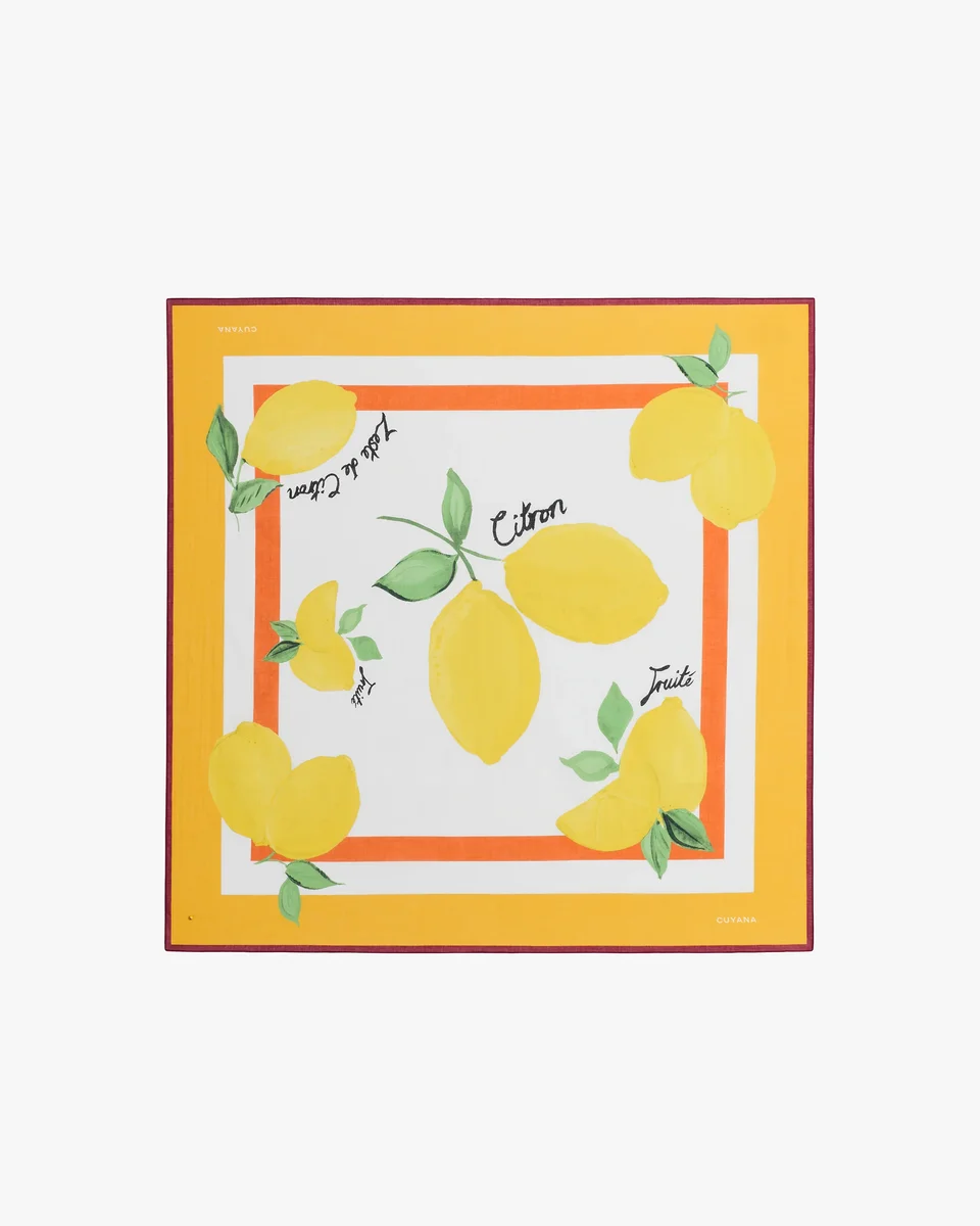 Cuyana Citron Bandana in yellow — Spring yellow Accessories