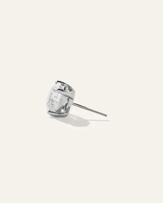 Quince Quince | Women's 14K Gold Lab Grown Diamond Four-Prong Solitaire Studs 4ctw in White Gold — Women Summer white Accessories