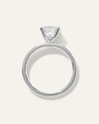 Quince Quince | Women's Lab Grown Diamond Princess Comfort Fit Engagement Ring 1.5ct in White Gold — Women Summer white Accessories