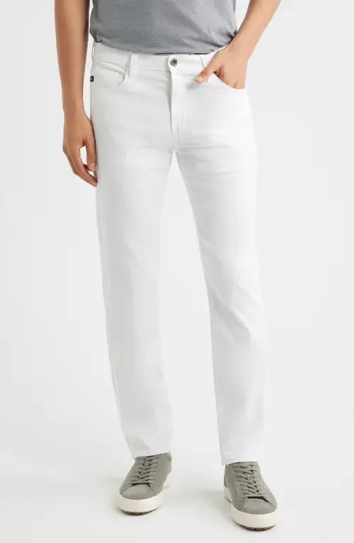 AG AG Everett Slim Straight Leg Jeans in Pristine — Men Winter white Pants