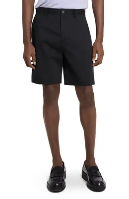 Theory Theory Standard Chino in Moonsoft Cotton Blend Shorts in Black — Men Winter black Shorts