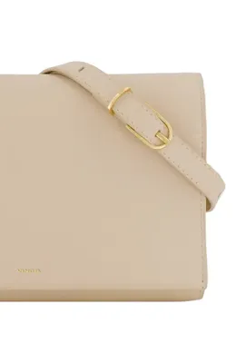 Vince Vince Leather Crossbody Wallet in Marzipan — Women Autumn beige Accessories