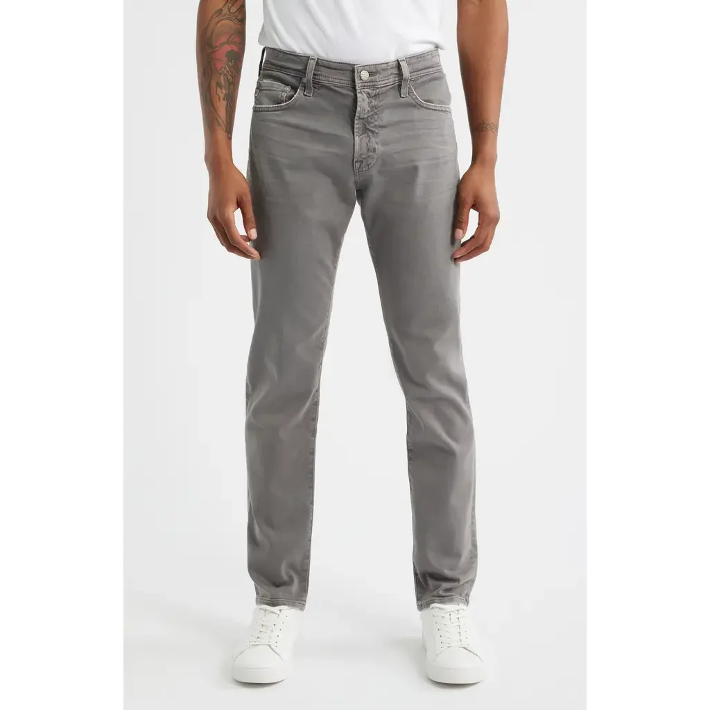 AG AG Tellis Slim Fit Jeans in 7 Years Sulfur Graphite Iron — Men Summer grey Pants