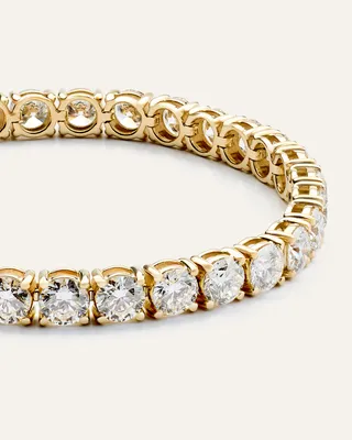 Quince Quince Women's 14K Gold Lab Grown Diamond Tennis Bracelet 15ctw in Yellow Gold — Women Spring yellow Accessories