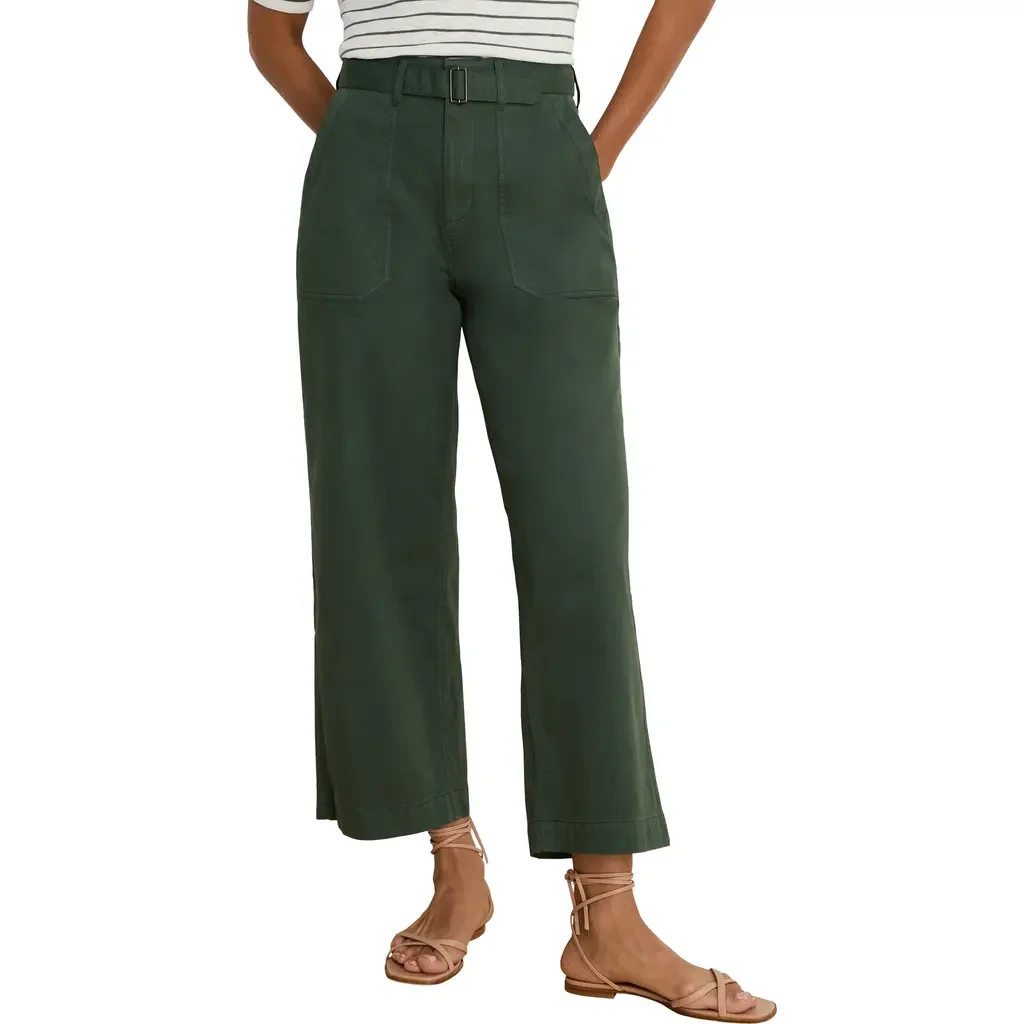 NIC+ZOE NIC+ZOE Highland Soft Stretch Wide Leg Pants in Palm — Women Autumn Pants