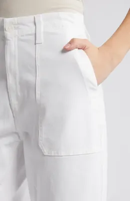 AG AG Analeigh High Waist Jeans in Cloud White — Women Winter white Pants