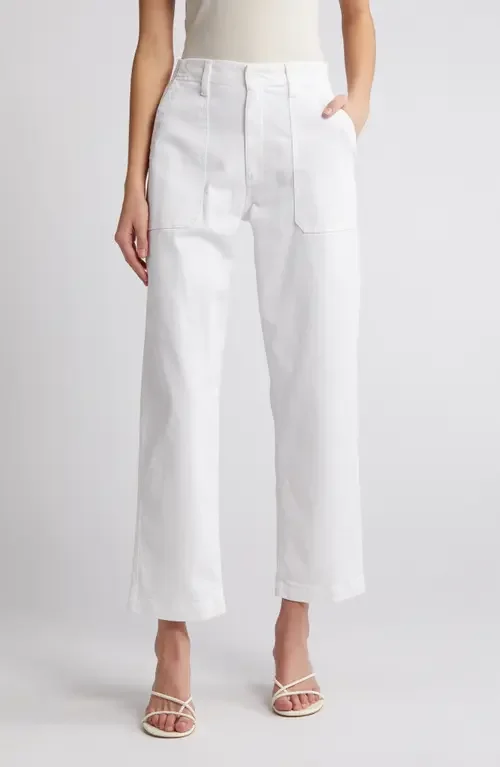 AG AG Analeigh High Waist Jeans in Cloud White — Women Winter white Pants