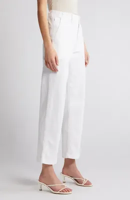 AG AG Analeigh High Waist Jeans in Cloud White — Women Winter white Pants