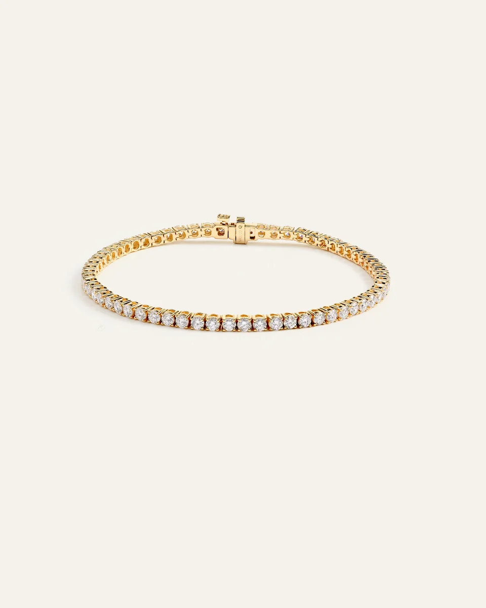 Quince Quince Women's 14K Gold Lab Grown Diamond Tennis Bracelet 4ctw in Yellow Gold — Women Spring yellow Accessories