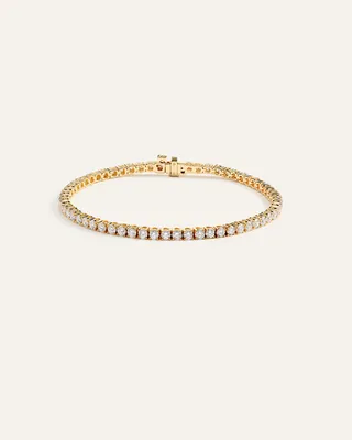 Quince Quince Women's 14K Gold Lab Grown Diamond Tennis Bracelet 4ctw in Yellow Gold — Women Spring yellow Accessories