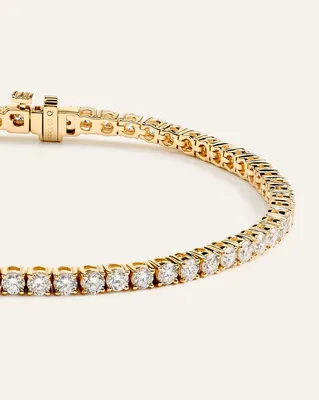 Quince Quince Women's 14K Gold Lab Grown Diamond Tennis Bracelet 4ctw in Yellow Gold — Women Spring yellow Accessories