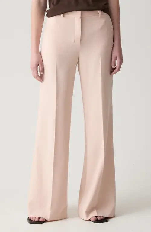 Theory Theory Fluid Flare Leg Pants in Sheer Pink — Women Spring ivory Trousers & Chinos