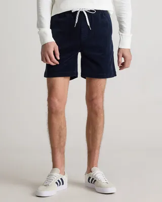 Quince Quince | Men's Organic Stretch Corduroy Shorts 6" in Deep Navy — Men Winter navy Shorts
