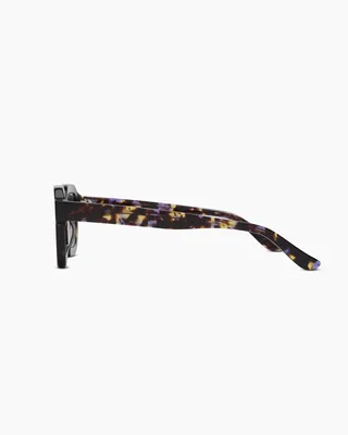 Quince Quince | Ibiza Polarized Acetate Sunglasses in Amethyst Tortoise with Grey lens — Unisex Winter black Sunglasses