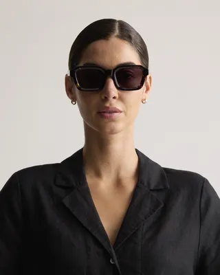 Quince Quince | Ibiza Polarized Acetate Sunglasses in Amethyst Tortoise with Grey lens in Amethyst Tortoise with Grey lens — Unisex Winter Accessories