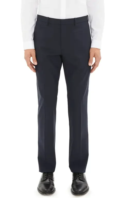 Theory Theory Mayer New Tailor 2 Wool Dress Pants in Navy — Men Winter navy Pants