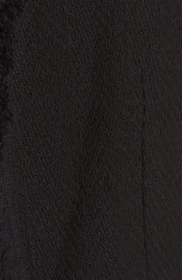 NIC+ZOE NIC+ZOE Fringe Mix Knit Jacket in Black Onyx — Women Winter black Outerwear