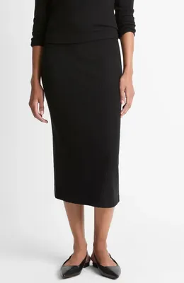 Vince Vince Cozy Rib Skirt in Black — Women Winter black Skirts