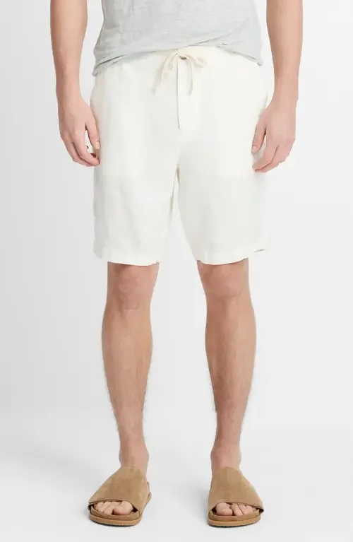 Vince Vince Lightweight Hemp Shorts in Bone — Men Winter white Shorts