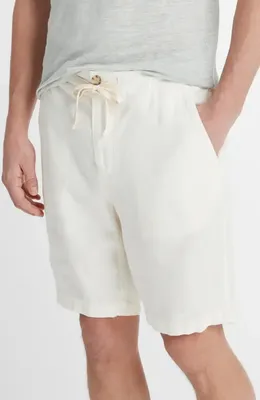 Vince Vince Lightweight Hemp Shorts in Bone — Men Winter white Shorts
