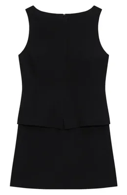 Theory Theory Boat Neck Minidress in Black - 001 — Women Winter black Dresses