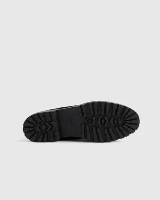 Quince Quince | Women's Italian Suede Lug Sole Chelsea Boot in Black — Women Winter black Accessories