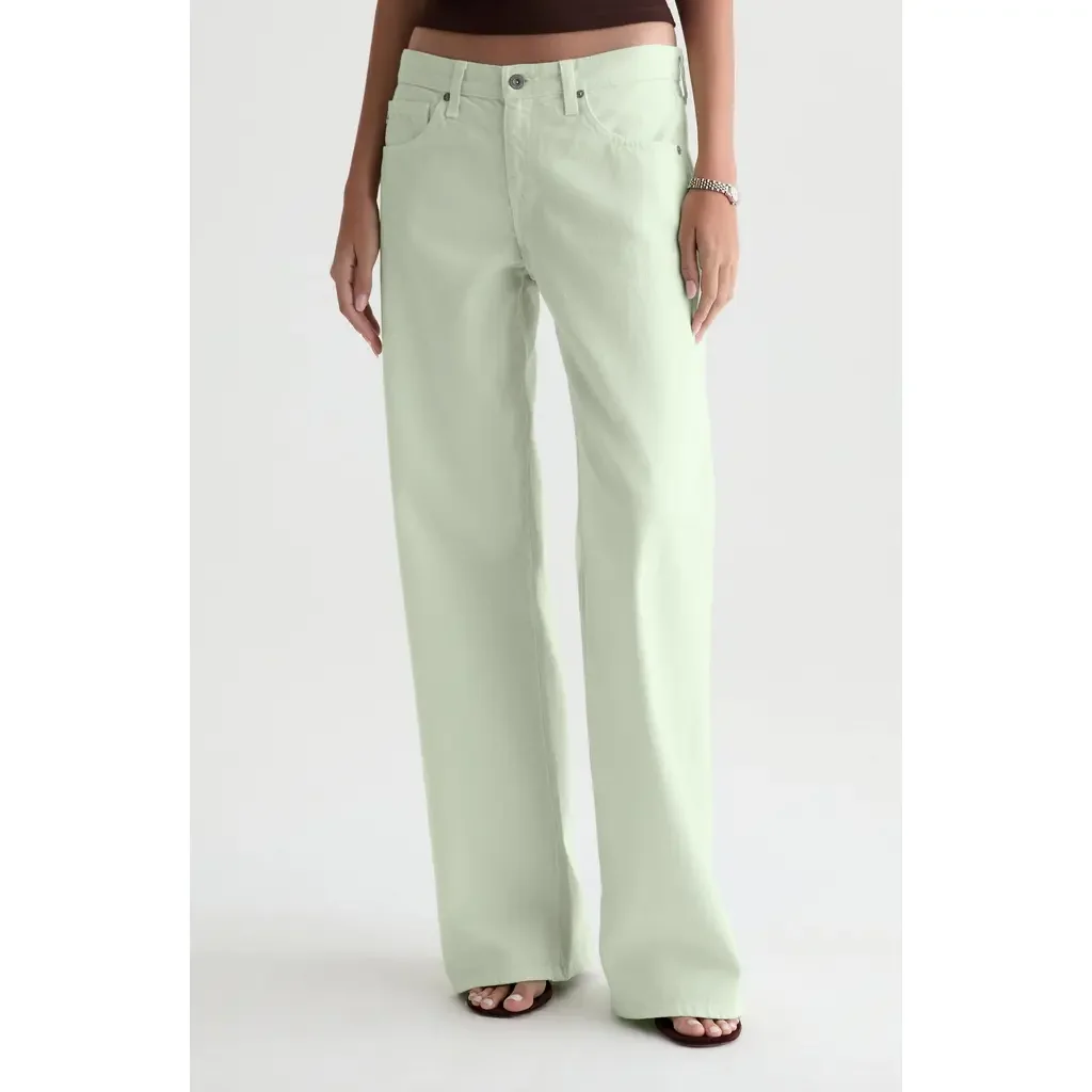 AG AG Adria Low Rise Wide Leg Jeans in Summer Vine — Women Spring ivory Pants