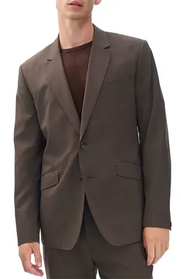rag & bone rag & bone Butler Wool Blend Ripstop Suit Jacket in Stonewall — Men Autumn grey Outerwear