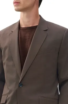 rag & bone rag & bone Butler Wool Blend Ripstop Suit Jacket in Stonewall — Men Autumn grey Outerwear