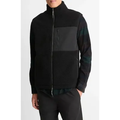 Vince Vince Fleece Vest in Black — Men Winter black Outerwear