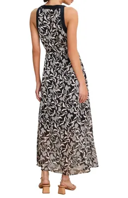 NIC+ZOE NIC+ZOE Becca Floral Burnout Dress in Indigo Multi — Women Winter black Dresses