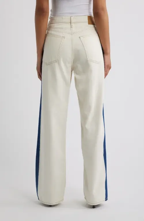 rag & bone rag & bone Featherweight Logan Wide Leg Jeans in Dark Bleach — Women Winter white Pants