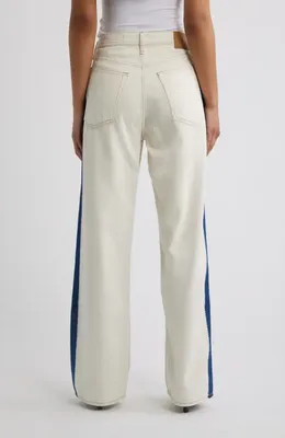 rag & bone rag & bone Featherweight Logan Wide Leg Jeans in Dark Bleach — Women Winter white Pants