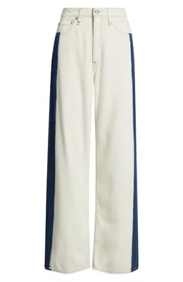 rag & bone rag & bone Featherweight Logan Wide Leg Jeans in Dark Bleach — Women Winter white Pants