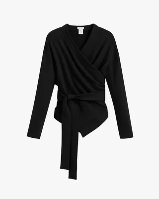 Cuyana French Terry Wrap - Black / in black — Winter black Underwear & Loungewear