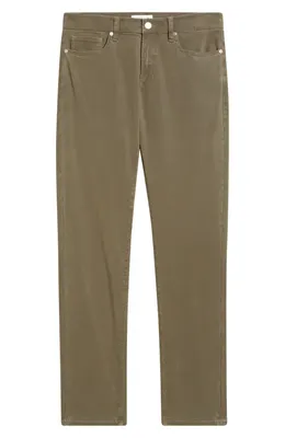 FRAME FRAME L'Homme Slim Fit Five-Pocket Twill Pants in Old Sage — Men Autumn grey Pants