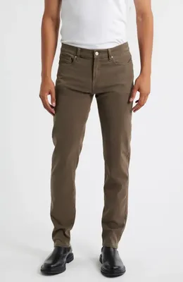FRAME FRAME L'Homme Slim Fit Five-Pocket Twill Pants in Old Sage — Men Autumn grey Pants