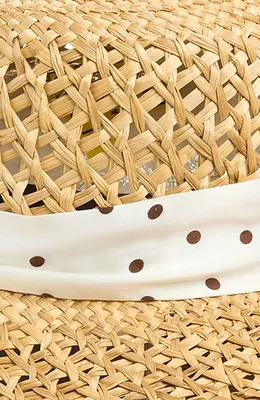 rag & bone rag & bone Garden Straw Hat in Natural/White — Women Spring camel Accessories
