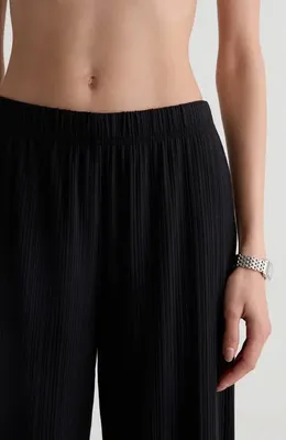 AG AG Koda Crinkle Wide Leg Pants in Super Black — Women Winter black Trousers & Chinos