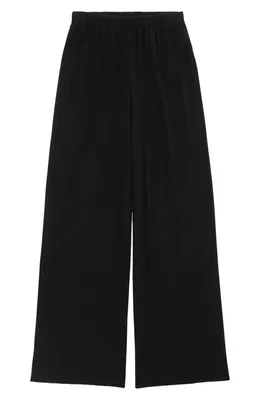 AG AG Koda Crinkle Wide Leg Pants in Super Black — Women Winter black Pants