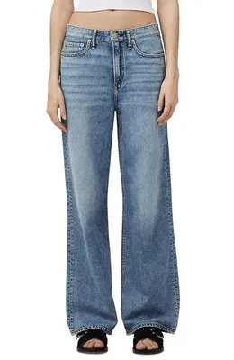 rag & bone rag & bone Featherweight Logan Wide Leg Jeans in Audrey — Women Summer grey Pants