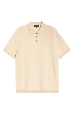 Vince Vince Cotton & Cashmere Polo in Light Heather Pecan/Smock — Men Spring ivory Tops