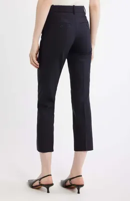 Theory Theory Treeca Wool Blend Crop Pants in Deep Navy — Women Winter navy Trousers & Chinos